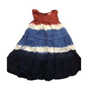 Isaac Mizrahi Red White Blue Tie Dye Dress 2-3